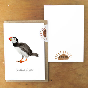 Common Puffin Print A6 Greetings Card, 2 of 8