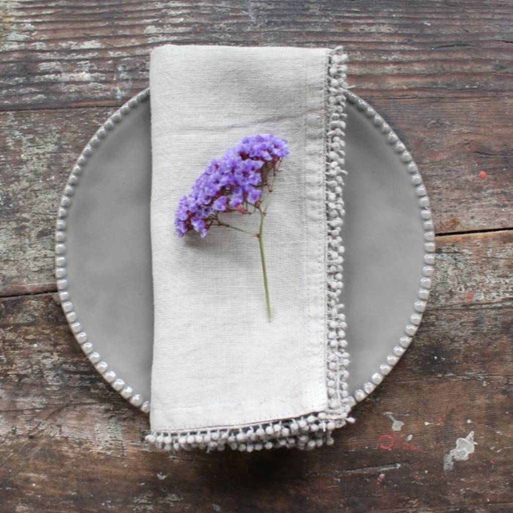 Personalised Linen Initial Napkin By Jonny's Sister