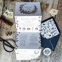 Blue Floral Wedding Invitation With Timeline, thumbnail 7 of 9
