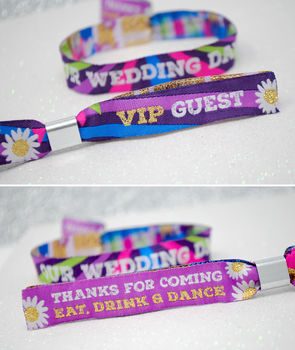Our Wedding Day Festival Wedding Wristbands, 4 of 6