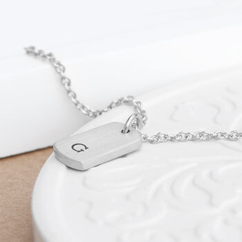 Monogrammed Tag Necklace, 6 of 12