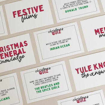 Personalised Christmas Quiz Party Game, Stocking Filler, 4 of 4