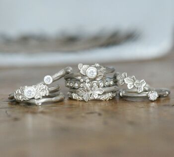 White Gold Leaf And Vine Ring, 4 of 6