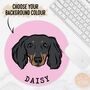 Long Haired Dachshund Face Mouse Mat, thumbnail 2 of 5