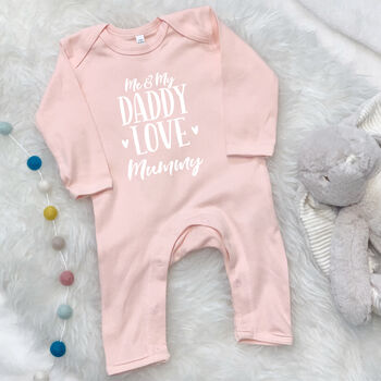 Me And My Daddy Love … Personalised Babygrow, 4 of 11