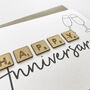 Happy Anniversary Wooden Tiles Card, thumbnail 2 of 2