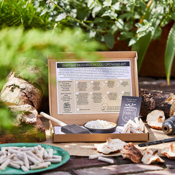 Shiitake Mushroom Log Growing Kit Gift Option, 8 of 12