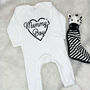 Mummy's Boy Mother's Day Babygrow With Heart, thumbnail 6 of 8