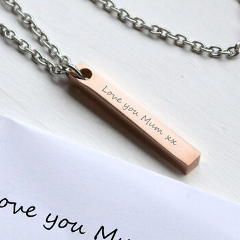 Personalised Necklace Mums Heartfelt Message, 3 of 6