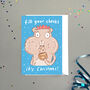 Fill Your Cheeks Hamster Christmas Card, thumbnail 1 of 2