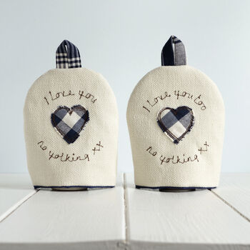 Personalised 45th, 65th Sapphire Anniversary Egg Cosies, 4 of 8