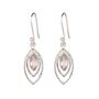 Infinity Love Rose Quartz Sterling Silver Drop Earrings, thumbnail 4 of 11