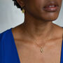 Emerald Gold Vermeil Plated Necklace May Birthstone, thumbnail 2 of 6