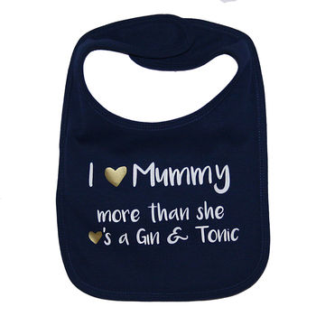Mummy Loves Gin And Tonic Bib, 2 of 3