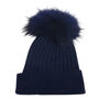 Navy Pompom Hat And Cashmere Gloves, thumbnail 2 of 4