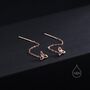 Trinity Knot Threader Earrings In Sterling Silver, thumbnail 5 of 9