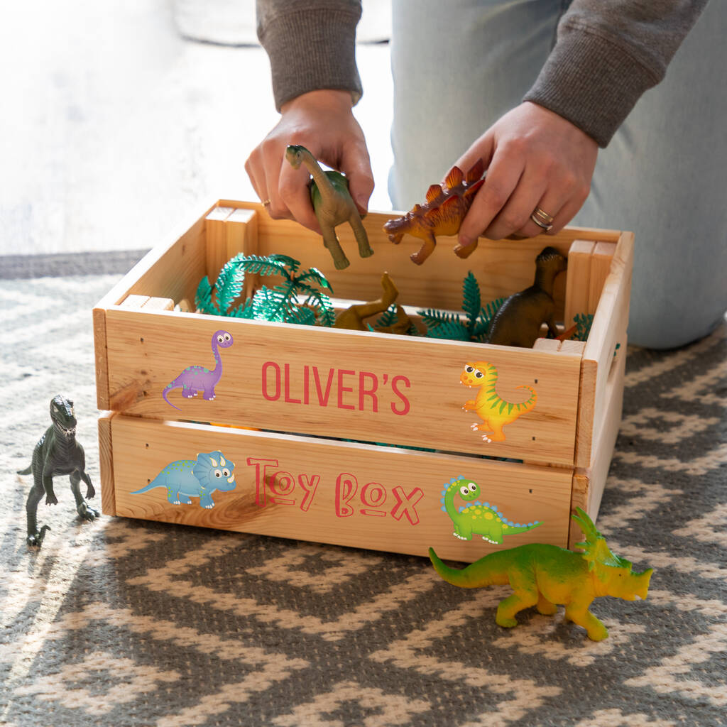 personalised crate toy box