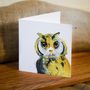 Inky Owl Blank Greeting Card, thumbnail 5 of 5