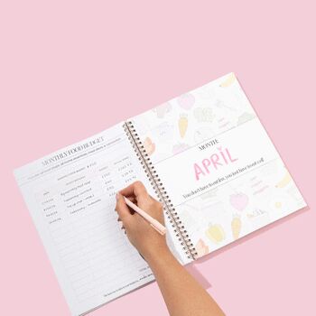 Pink A4 Weekly And Monthly Meal Planner Book, 4 of 12