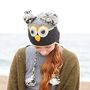 Natural Owl Hand Knitted Woollen Animal Hat, thumbnail 2 of 5