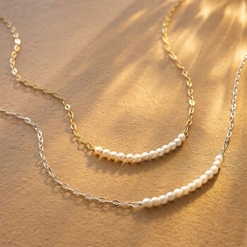 Sterling Silver Anja Personalised Pearl Necklace, 2 of 12