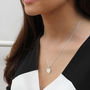 Personalised Sterling Silver Disc And Pearl Necklace, thumbnail 2 of 10