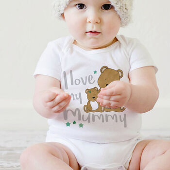 I Love My Mummy Bear Baby Vest, 2 of 4