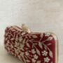 Handcrafted Maroon Silk Clutch Bag, thumbnail 7 of 10