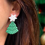 Christmas Tree Polymer Clay Earrings, thumbnail 5 of 6