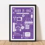 1965 Personalised 60th Birthday Fact Print Gift, thumbnail 7 of 10