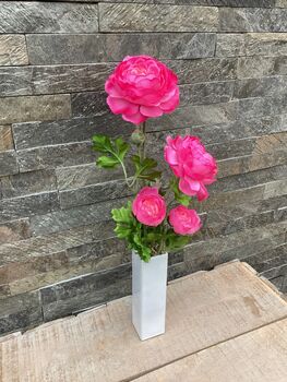Cerise Pink Artificial Silk Ranunculus Mothers Day Gift, 6 of 6