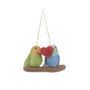 Handmade Felt Lovebirds Hanging Budgie Decoration, thumbnail 2 of 3