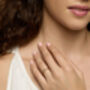 Dainty Green Amethyst Gold Ring, thumbnail 2 of 6
