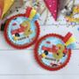 Personalised Fire Engine Birthday Badge, thumbnail 1 of 4