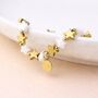 Personalised Waterproof Gold Plated Star And White Star Stretch Bracelet, thumbnail 2 of 5