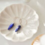925 Sterling Silver Lapis Lazuli Pendant Earrings, thumbnail 1 of 4