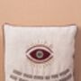 Eye And Stars Embroidered Cushion, thumbnail 3 of 3