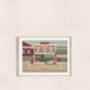 Tooting Market London Travel Poster Art Print, thumbnail 2 of 8