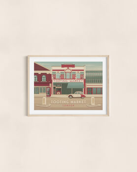 Tooting Market London Travel Poster Art Print, 2 of 8