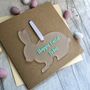 Personalised Happy Easter Rabbit Decoration Card, thumbnail 3 of 5