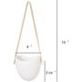 Pack Of Three White Flower Plant Wall Hanging Pot, thumbnail 3 of 4