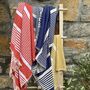 Amalfi Striped Peshtemal Towel Vermilion, thumbnail 10 of 11