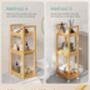 Three Tier Small Shelf Bamboo Bathroom Trolley Storage, thumbnail 3 of 8