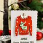 Personalised Christmas Jumper Decoration And Card, thumbnail 2 of 5