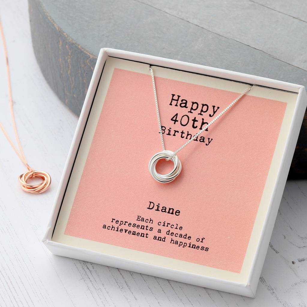 Personalised 40th Birthday Necklace | £39.00 | Grazia