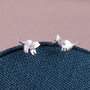 Sterling Silver 'Meow' Cat Earrings, thumbnail 4 of 4