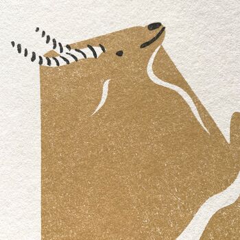 A For Antelope Children's Initial Print, 3 of 3