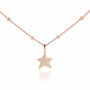 Star Choker Necklace Silver, Gold Vermeil, Rose Vermeil, thumbnail 5 of 6