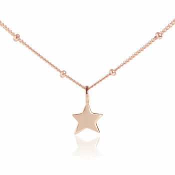 Star Choker Necklace Silver, Gold Vermeil, Rose Vermeil, 5 of 6