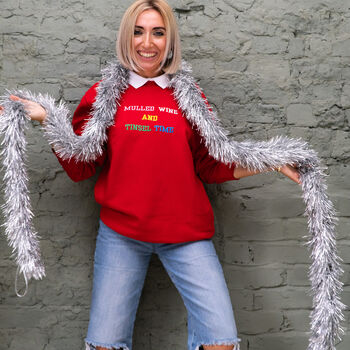 Mulled Wine And Tinsel Time Christmas Jumper, 2 of 6